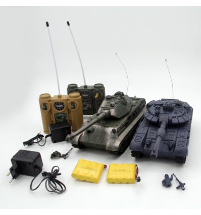 Радиоуправляемый танковый бой T90 и Tiger King 128 - 99820